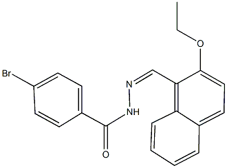 4-bromo-N'-[(2-ethoxy-1-naphthyl)methylene]benzohydrazide 结构式