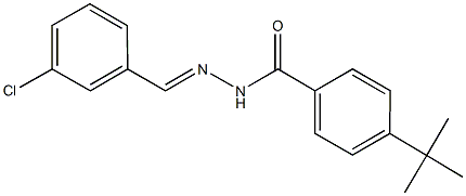 4-tert-butyl-N'-(3-chlorobenzylidene)benzohydrazide 结构式