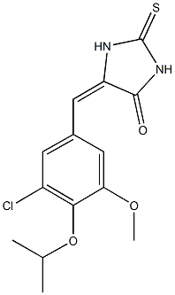 5-(3-chloro-4-isopropoxy-5-methoxybenzylidene)-2-thioxo-4-imidazolidinone 结构式