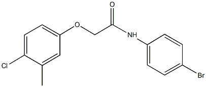 N-(4-bromophenyl)-2-(4-chloro-3-methylphenoxy)acetamide 结构式