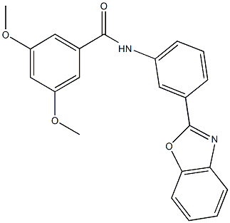 N-[3-(1,3-benzoxazol-2-yl)phenyl]-3,5-dimethoxybenzamide 结构式