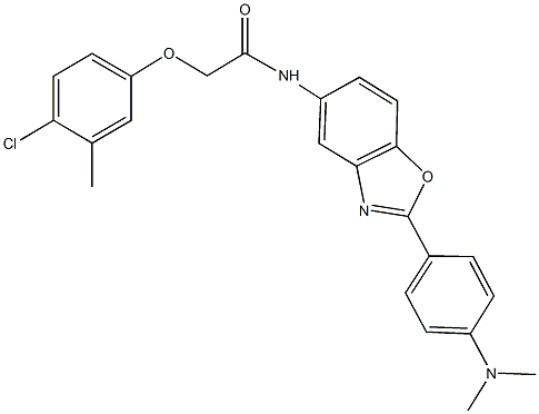 2-(4-chloro-3-methylphenoxy)-N-{2-[4-(dimethylamino)phenyl]-1,3-benzoxazol-5-yl}acetamide 结构式