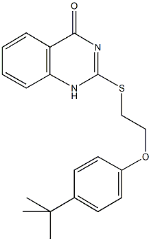 2-{[2-(4-tert-butylphenoxy)ethyl]sulfanyl}-4(1H)-quinazolinone 结构式