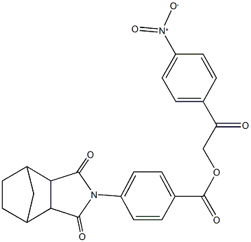 2-{4-nitrophenyl}-2-oxoethyl 4-(3,5-dioxo-4-azatricyclo[5.2.1.0~2,6~]dec-4-yl)benzoate 结构式