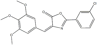 2-(3-chlorophenyl)-4-(3,4,5-trimethoxybenzylidene)-1,3-oxazol-5(4H)-one 结构式