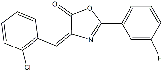 4-(2-chlorobenzylidene)-2-(3-fluorophenyl)-1,3-oxazol-5(4H)-one 结构式