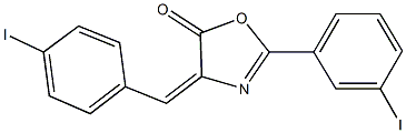 4-(4-iodobenzylidene)-2-(3-iodophenyl)-1,3-oxazol-5(4H)-one 结构式
