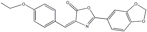 2-(1,3-benzodioxol-5-yl)-4-(4-ethoxybenzylidene)-1,3-oxazol-5(4H)-one 结构式