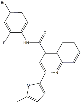 N-(4-bromo-2-fluorophenyl)-2-(5-methyl-2-furyl)-4-quinolinecarboxamide 结构式