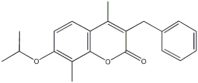 3-benzyl-7-isopropoxy-4,8-dimethyl-2H-chromen-2-one 结构式