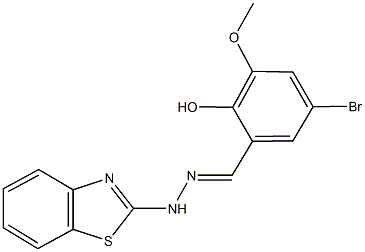 5-bromo-2-hydroxy-3-methoxybenzaldehyde 1,3-benzothiazol-2-ylhydrazone 结构式