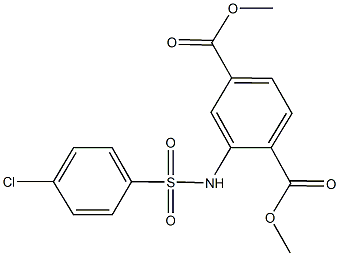 dimethyl 2-{[(4-chlorophenyl)sulfonyl]amino}terephthalate 结构式