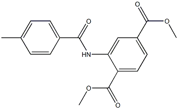 dimethyl 2-[(4-methylbenzoyl)amino]terephthalate 结构式