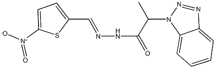 2-(1H-1,2,3-benzotriazol-1-yl)-N'-({5-nitro-2-thienyl}methylene)propanohydrazide 结构式