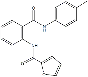 N-[2-(4-toluidinocarbonyl)phenyl]-2-furamide 结构式