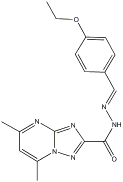 N'-(4-ethoxybenzylidene)-5,7-dimethyl[1,2,4]triazolo[1,5-a]pyrimidine-2-carbohydrazide 结构式