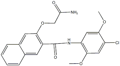 3-(2-amino-2-oxoethoxy)-N-(4-chloro-2,5-dimethoxyphenyl)-2-naphthamide 结构式