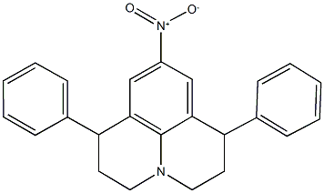 9-nitro-1,7-diphenyl-2,3,6,7-tetrahydro-1H,5H-pyrido[3,2,1-ij]quinoline 结构式