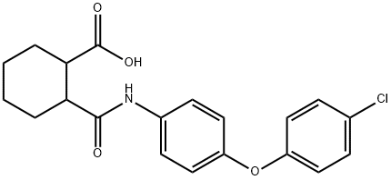 2-{[4-(4-chlorophenoxy)anilino]carbonyl}cyclohexanecarboxylic acid 结构式