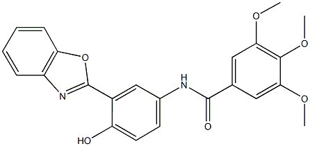 N-[3-(1,3-benzoxazol-2-yl)-4-hydroxyphenyl]-3,4,5-trimethoxybenzamide 结构式