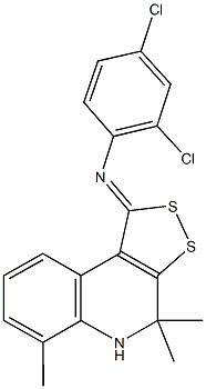 N-(2,4-dichlorophenyl)-N-(4,4,6-trimethyl-4,5-dihydro-1H-[1,2]dithiolo[3,4-c]quinolin-1-ylidene)amine 结构式