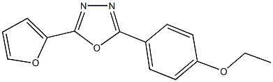 2-(4-ethoxyphenyl)-5-(2-furyl)-1,3,4-oxadiazole 结构式