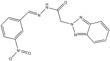 2-(2H-1,2,3-benzotriazol-2-yl)-N'-{3-nitrobenzylidene}acetohydrazide 结构式