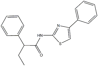 2-phenyl-N-(4-phenyl-1,3-thiazol-2-yl)butanamide 结构式