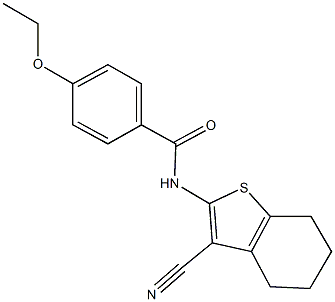 N-(3-cyano-4,5,6,7-tetrahydro-1-benzothien-2-yl)-4-ethoxybenzamide 结构式