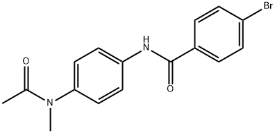 N-{4-[acetyl(methyl)amino]phenyl}-4-bromobenzamide 结构式