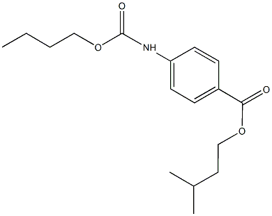 isopentyl 4-[(butoxycarbonyl)amino]benzoate 结构式