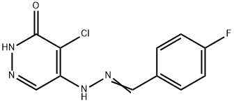 4-fluorobenzaldehyde (5-chloro-6-oxo-1,6-dihydro-4-pyridazinyl)hydrazone 结构式