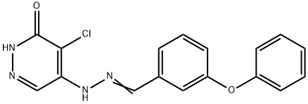 3-phenoxybenzaldehyde (5-chloro-6-oxo-1,6-dihydro-4-pyridazinyl)hydrazone 结构式