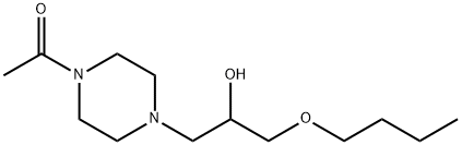1-(4-acetyl-1-piperazinyl)-3-butoxy-2-propanol 结构式