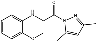 N-[2-(3,5-dimethyl-1H-pyrazol-1-yl)-2-oxoethyl]-2-methoxyaniline 结构式