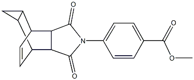 methyl 4-(3,5-dioxo-4-azatetracyclo[5.3.2.0~2,6~.0~8,10~]dodec-11-en-4-yl)benzoate 结构式