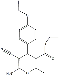 ethyl 6-amino-5-cyano-4-(4-ethoxyphenyl)-2-methyl-4H-pyran-3-carboxylate 结构式