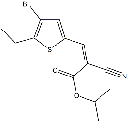 isopropyl 3-(4-bromo-5-ethyl-2-thienyl)-2-cyanoacrylate 结构式