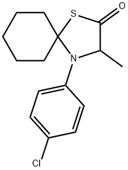 4-(4-chlorophenyl)-3-methyl-1-thia-4-azaspiro[4.5]decan-2-one 结构式