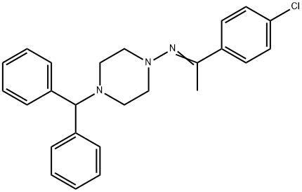 N-(4-benzhydryl-1-piperazinyl)-N-[1-(4-chlorophenyl)ethylidene]amine 结构式