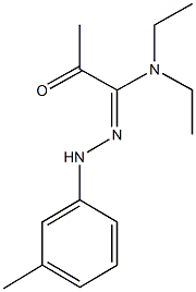 N,N-diethyl-N'-(3-methylphenyl)-2-oxopropanehydrazonamide 结构式