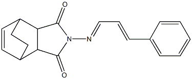 4-[(3-phenyl-2-propenylidene)amino]-4-azatricyclo[5.2.2.0~2,6~]undec-8-ene-3,5-dione 结构式