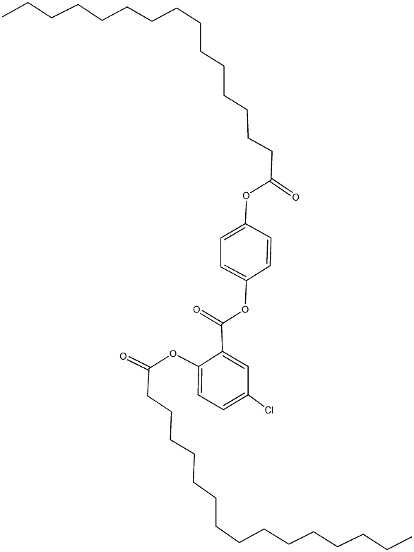 4-(palmitoyloxy)phenyl 5-chloro-2-(palmitoyloxy)benzoate 结构式