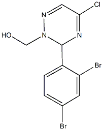 (5-chloro-3-(2,4-dibromophenyl)-1,2,4-triazin-2(3H)-yl)methanol 结构式