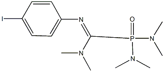 bis(dimethylamino)-N'-(4-iodophenyl)-N,N-dimethylphosphinecarboximidamide oxide 结构式