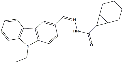 N'-[(9-ethyl-9H-carbazol-3-yl)methylene]bicyclo[4.1.0]heptane-7-carbohydrazide 结构式