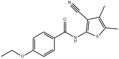 N-(3-cyano-4,5-dimethyl-2-thienyl)-4-ethoxybenzamide 结构式