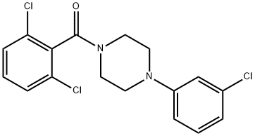 1-(3-chlorophenyl)-4-(2,6-dichlorobenzoyl)piperazine 结构式