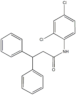 N-(2,4-dichlorophenyl)-3,3-diphenylpropanamide 结构式