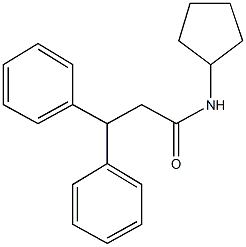 N-cyclopentyl-3,3-diphenylpropanamide 结构式